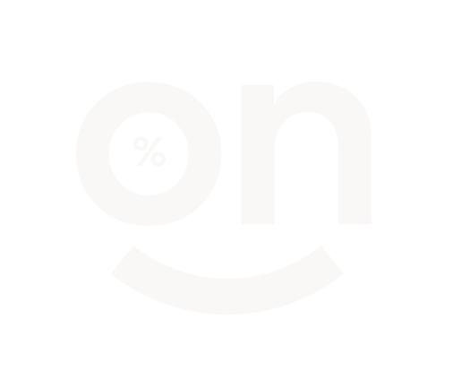 The letters 'on' with a percentage sign in the 'o' and a curve running underneath